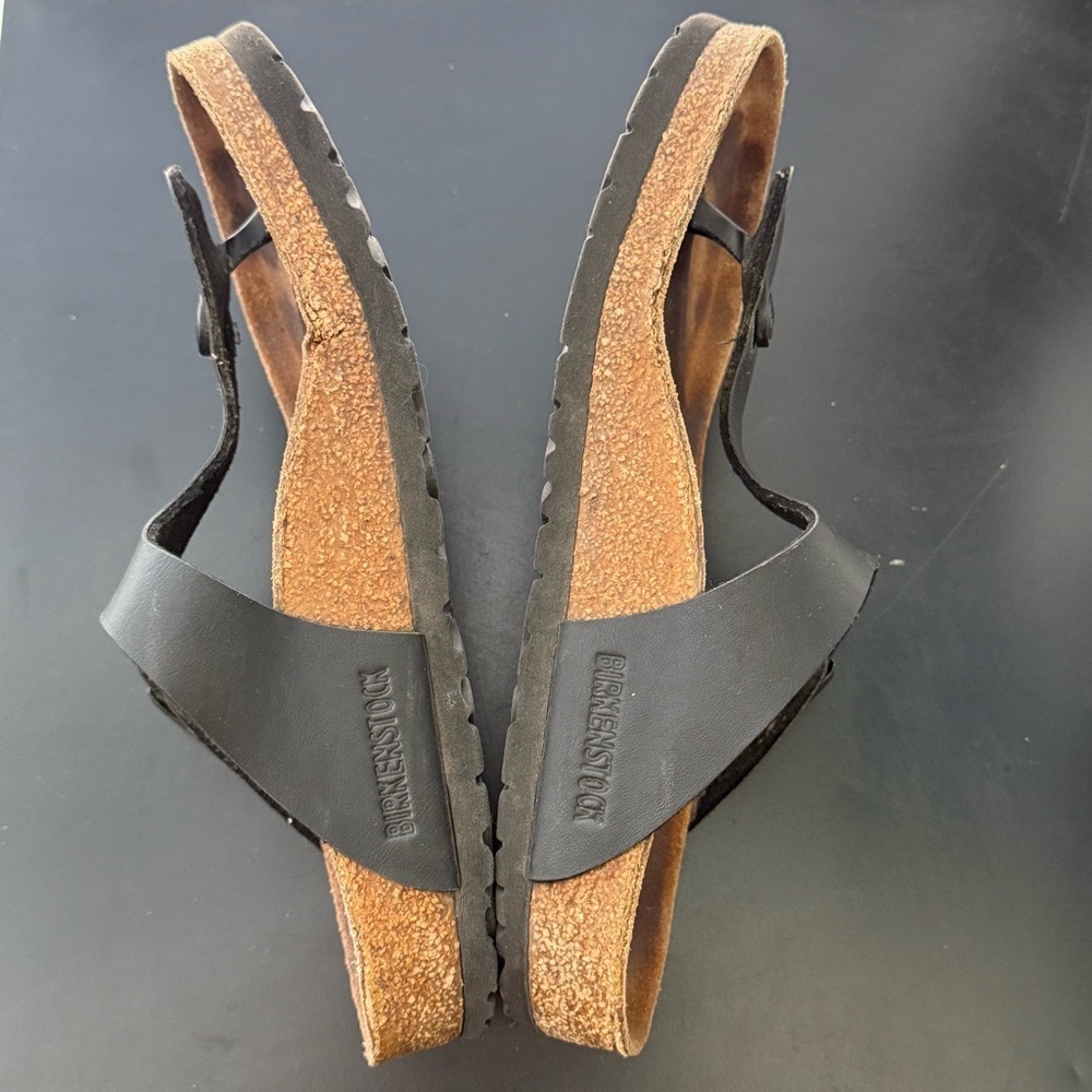 Birkenstock Women's Black and Brown Sandals
